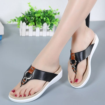 US& Taille& 5-12& Chaussure& de& plage Casual Summer Outdoor Sandales en cuir