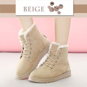 Wadnaso nouvelles femmes hiver garder au chaud en daim confortable coton cheville et bottes de neige courtes