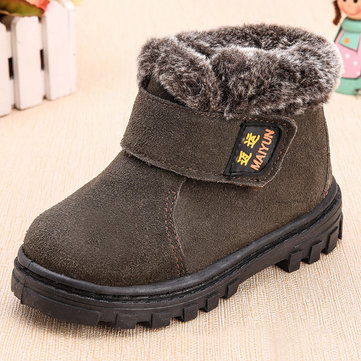Unisexe enfants fourrure artificielle doublure chaude hiver bottines