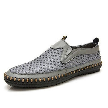 Taille nous 6.5-12 hommes richelieus maille respirante chaussures sueur absorption glisser sur les chaussures
