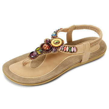 Taille us 5-11 femmes été bohème mode de plein air douce plage confortable sandales chaussures plates