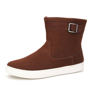 Dames d'hiver garder au chaud bottes de neige coton plat bottes bas bottines courte neige