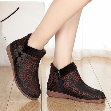 Bottes&nbsp;en&nbsp;coton&nbsp;pour&nbsp;femme&nbsp;Winter Bottines en fourrure en fourrure