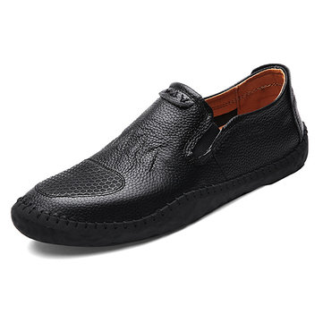 Casual Slip On Hommes Chaussures Oxfords En Cuir