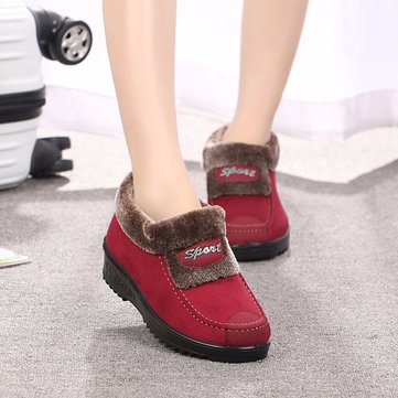 Nous taille 5-10 hiver femmes neige bottes fourrure doublure coton garder chaud plat chaussures