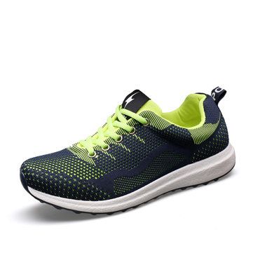 Hommes nouveaux maillage sportif occasionnel courir dentelle plate respirant des chaussures de sport de plein air