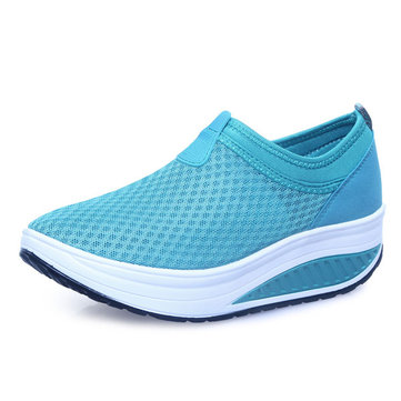 Chaussures& Mesh& Chaussures& respirantes& sportives& Casual Rocker Sole Shoes