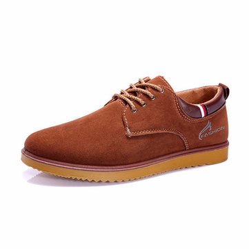 Les hommes en daim dentelle chaussures up orteil occasionnels richelieus de mode en plein air rondes