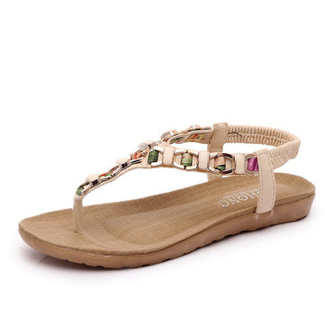 Les femmes été appartements chaussures de plage en plein air décontracté rabat souple et confortable flops appartements sandales