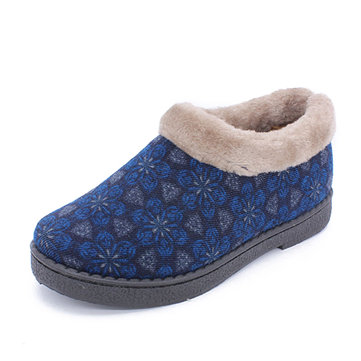 Doublure en coton coloré chaude slip toe ronde sur les bottes de neige pour les femmes