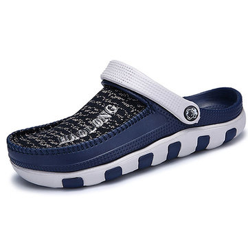 Hommes Sandales en tissu tricotées Chaussons d'été confortables