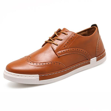Hommes brogue creux bas-haut plat dentelle jusqu'à chaussures oxford