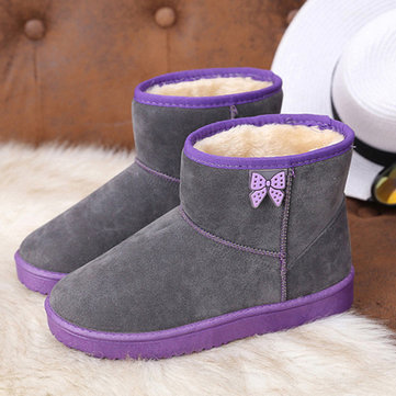 Décalque de décoration de papillon sur doublure en fausse fourrure doublure cheville bottes de neige