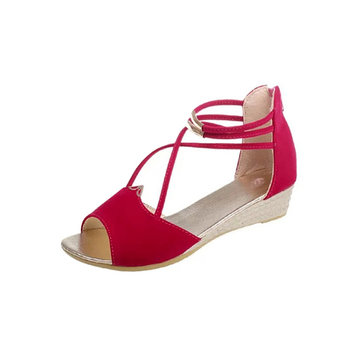 Chaussures chics femmes d'été des sandales à lanières plates peep respirante sandales à bout