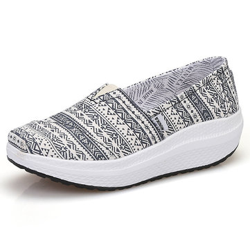 Women& Canvas& Respiratable& Sport& Outdoor& Flat Casual Shoes