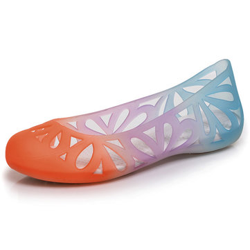 Hollow Out Colorful Soft Comfy Slip On Casual Flat Sandals