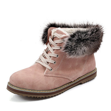 Taille&nbsp;des&nbsp;états-Unis&nbsp;5-12&nbsp;Bottes&nbsp;de neige pour femmes Bottines en fourrure Bottes à talons en dentelle