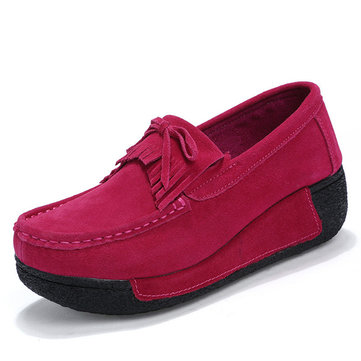 Bowknot tassels respirant chaussures sport plate-forme pour les femmes