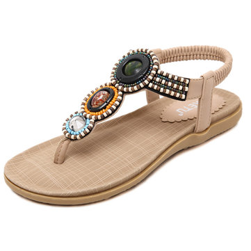US Taille 5-11 Femmes Bohême Casual Beach Flat Sandals