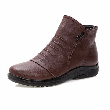 Nous taille 5-10 bottes de neige de coton doublure de fourrure de femmes appartements décontractés en plein air