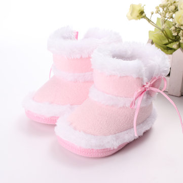 Bambin chaussures bébé de lapin coton bordage léopard bottes de velours