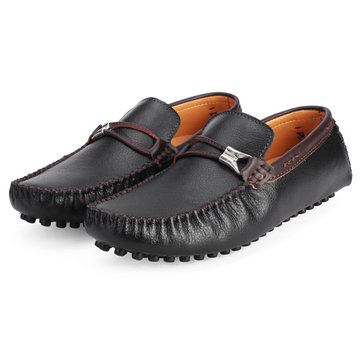 Mocassin bateau les chaussures en cuir de style britannique hommes conduisant richelieus loafer