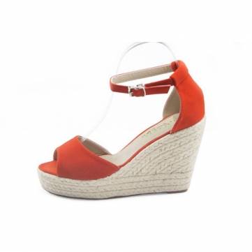 Femmes Sandales talon hauteur ouvert platform wedges orteil de paille