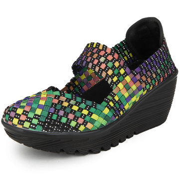 Ceinture élastique tissé swing Sandales femme sport chaussures