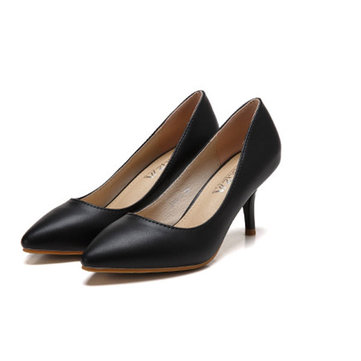 Femmes de couleurs de bonbons ol peu profonde bouche a souligné toe pompes à talon mince