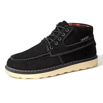 HommesConfortablesCasualBottes du Top Haut en Daim pour Plein Air