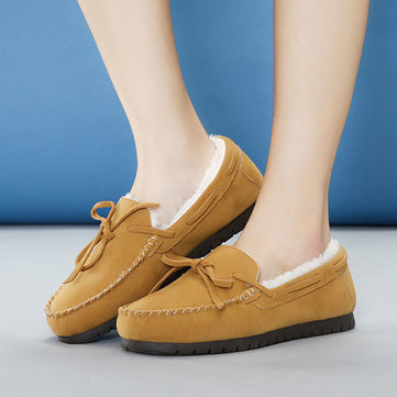 Wadnaso femmes hiver coton peluche garder chaudes bottes plates confortables de neige emmancher