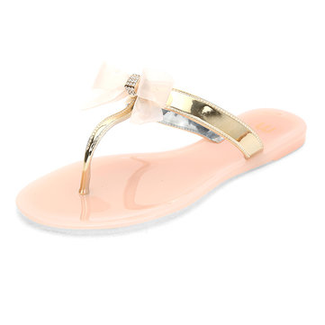 Les femmes d'été des sandales de plage papillon tongs respirante pantoufles t-moulantes