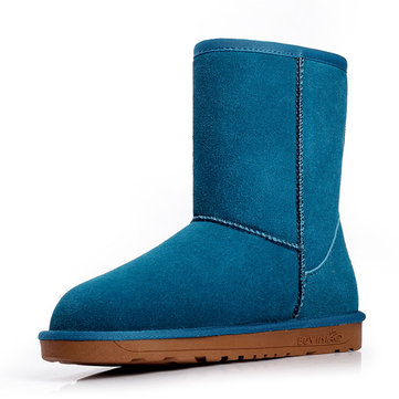 Hiver femmes bottes de neige bout rond chaussures colorées à fond plat garder des bottes chaudes