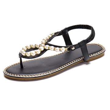 Chaussures US?Taille?5-11?Sandales?Plates?Femmes Casual Plage Plein Air