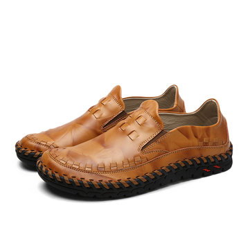 Nouveau feuillet d'hommes en cuir sur l'extérieur occasionnels doux et confortables chaussures plates oxfords