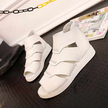 Les femmes chaussures d'été flats Piscine bouche chaussures creusent mode appartements doux sandales