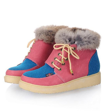 Doublure&nbsp;en&nbsp;fourrure&nbsp;en&nbsp;fourrure&nbsp;à l'hiver Tenir le coton chaud Ankel Bottes de neige