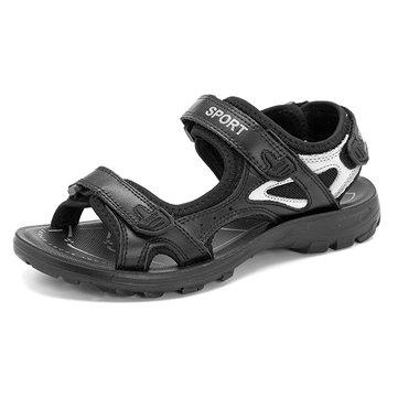  Sandales&nbsp;de&nbsp;plage&nbsp;en&nbsp;plein&nbsp;air en cuir pour femme Casual Slip on Flats 