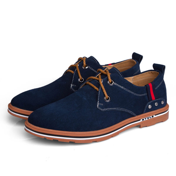 Taille nous 6.5-11 hommes haut bas lacets plats en daim extérieur casual chaussures de mode respirant