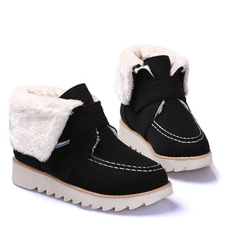 Femmes&nbsp;d'hiver&nbsp;Bottes&nbsp;en&nbsp;coton&nbsp;Bottes en coton Fourrure en fourrure Bottes enneigées décontractées