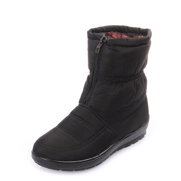 Grandes femmes de taille d'hiver garder neige chaude bottes imperméables bottes de coton bottes en peluche chaudes