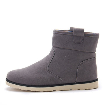 Hommes hiver fourrure doublure bottes de neige coton haut haut extérieur casual chaussures plates